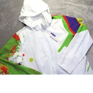 Prince Pickleball The Botanist Gin White Graphic Hooded Windbreaker Jacket M